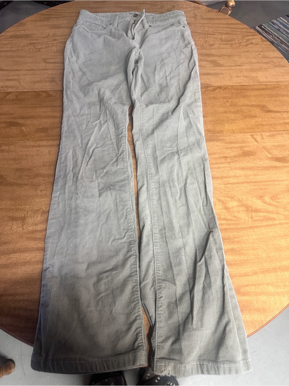 Lands' End Women's Light Gray Corduroy Jeans